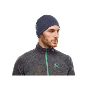Czapka Buff Midweight Merino Wool Hat NIGHT BLUE MELANGE
