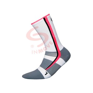 Skarpety rowerowe INMOVE Bike Silver Deodorant biały-amarantowy 38-40