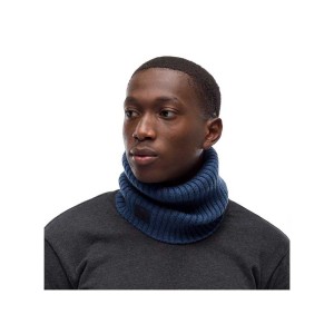 Komin Buff Knitted Merino Wool Neckwarmer Norval Denim