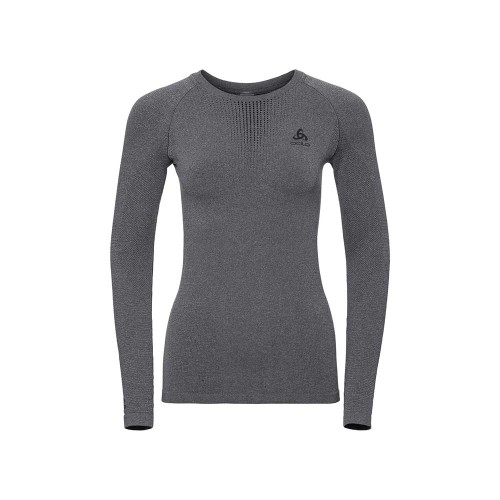 Koszulka damska Odlo Performance Warm Baselayer Top grey melange-black S
