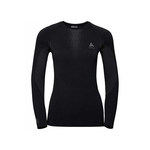 Koszulka damska Odlo Performance Warm Baselayer Top black-odlo concrete grey S