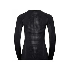 Koszulka damska Odlo Performance Warm Baselayer Top black-odlo concrete grey S