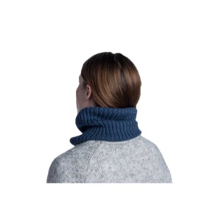 Komin Buff Knitted Merino Wool Neckwarmer Norval Denim