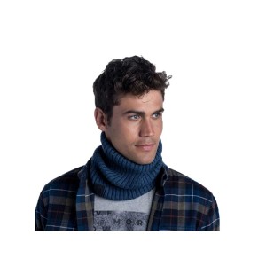 Komin Buff Knitted Merino Wool Neckwarmer Norval Denim