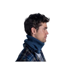 Komin Buff Knitted Merino Wool Neckwarmer Norval Denim