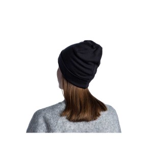 Czapka Buff Heavyweight Merino Wool Hat Loose Fit SOLID BLACK