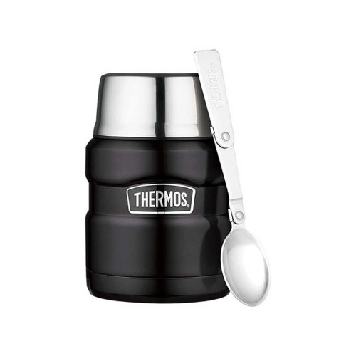 Termos obiadowy Thermos King Food Jar czarny mat 0,47 L