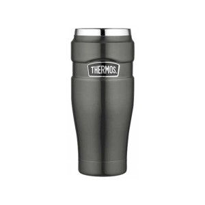 Kubek termiczny Thermos King Travel Tumbler metaliczny szary 470 ml