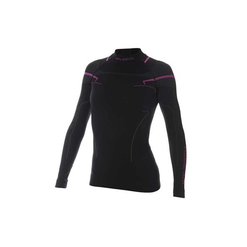 Bluza termoaktywna damska Brubeck Thermo L czarny/różowy