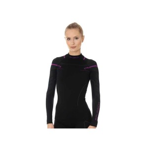 Bluza termoaktywna damska Brubeck Thermo XL czarny/różowy