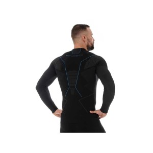 Bluza termoaktywna męska Brubeck Thermo S czarny/niebieski