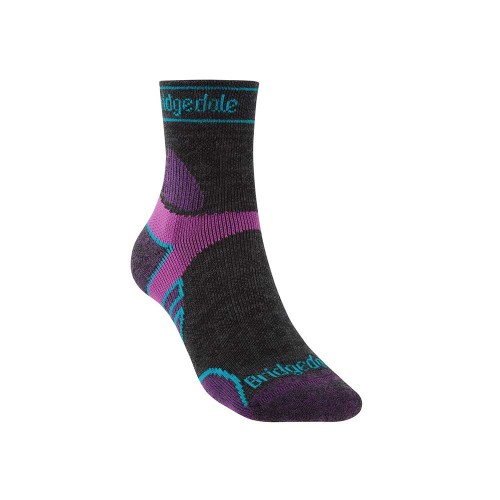Skarpety Bridgedale Lightweight T2 Merino Sport 3/4 Crew charcoal/purple S 35-37