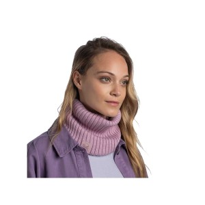 Komin Buff Knitted Merino Wool Neckwarmer Norval Pansy