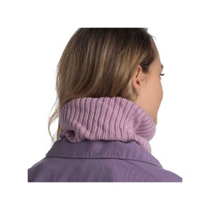 Komin Buff Knitted Merino Wool Neckwarmer Norval Pansy