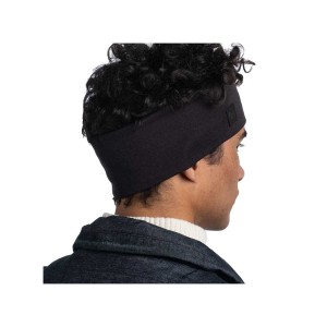Opaska Buff Merino Wide Headband SOLID BLACK