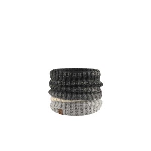 Komin Buff Knitted & Fleece Neckwarmer Alina Grey