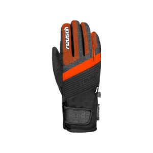 Rękawice Reusch Duke R-TEX XT Junior black/black melange/shocking orange 4