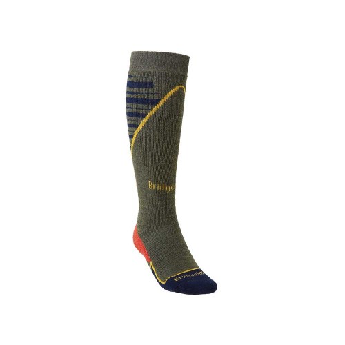 Skarpety narciarskie Bridgedale Ski Midweight+ Merino E olive/navy S 36-39