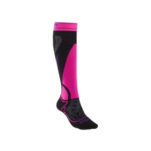 Skarpety narciarskie Bridgedale Ski Midweight Merino E Lady black/fluro pink S 35-37