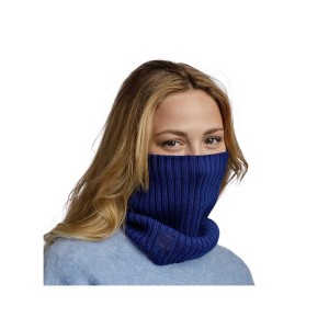 Komin Buff Knitted Merino Wool Neckwarmer Norval Cobalt