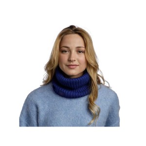 Komin Buff Knitted Merino Wool Neckwarmer Norval Cobalt