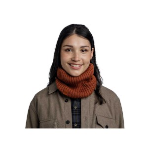 Komin Buff Knitted Merino Wool Neckwarmer Norval Cinnamon