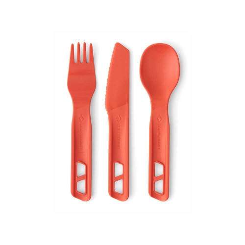 Sztućce Sea To Summit Passage Cutlery Set (3 Piece) Orange