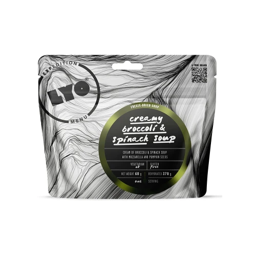 Liofilizowane danie LyoFood Kremowa zupa brokułowo-szpinakowa 60g (370g)