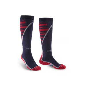 Skarpety narciarskie Bridgedale Ski Midweight+ Merino navy/red L 44-47