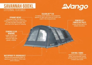 Namiot Vango Savannah 600XL Deep Blue