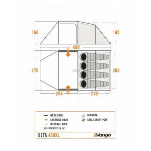 Namiot Vango Beta 450XL Deep Blue