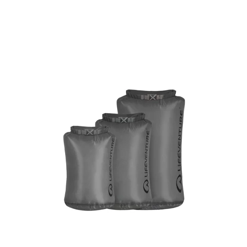 Zestaw worków Lifeventure Ultralight DryBag Multipack (5L, 10L, 25L) Grey
