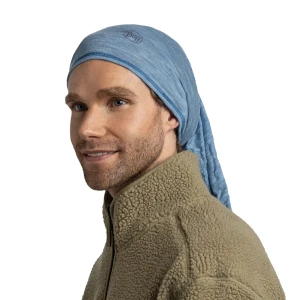 Chusta Buff Lightweight Merino Wool Solid Lake Blue