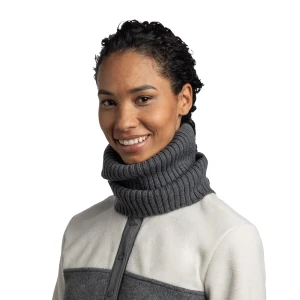 Komin Buff Knitted Merino Wool Neckwarmer Norval Grey Heather