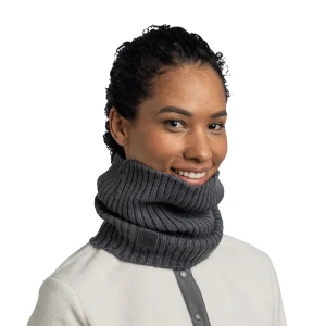 Komin Buff Knitted Merino Wool Neckwarmer Norval Grey Heather