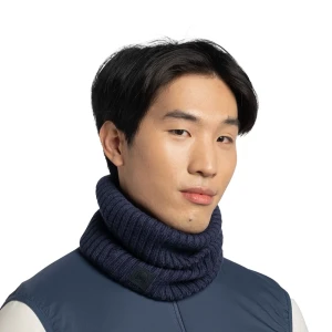 Komin Buff Knitted Merino Wool Neckwarmer Norval Midnight