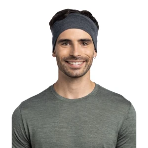 Opaska Buff Lightweight Merino Wool Headband SOLID GREY