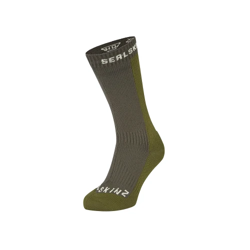 Skarpety wodoodporne Sealskinz Starston Waterproof Cold Weather Mid Olive L 43-46
