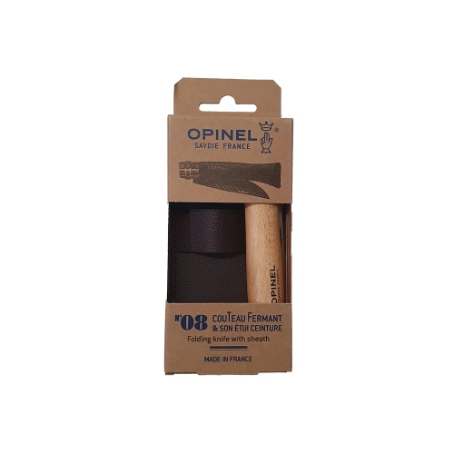 Nóż składany Opinel Inox Natural No. 8 + etui