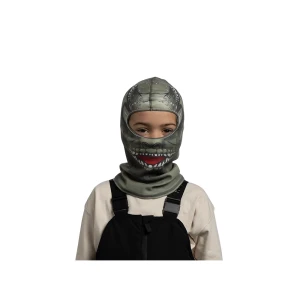 Kominiarka dziecięca Buff Polar Balaclava Dinochi Beetle Green