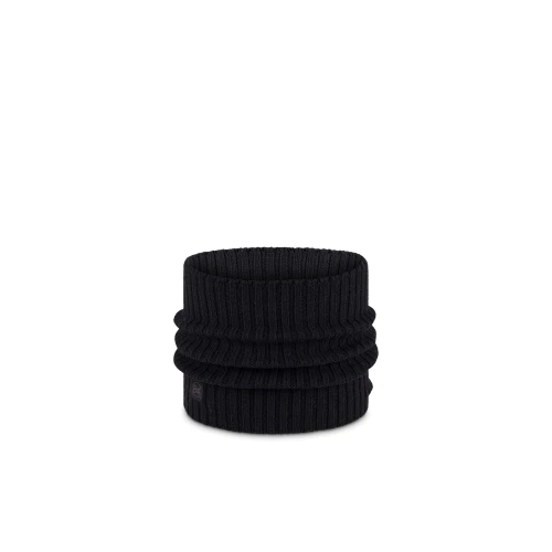 Komin Buff Knitted Merino Wool Neckwarmer Norval BLACK