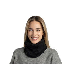 Komin Buff Knitted Merino Wool Neckwarmer Norval BLACK