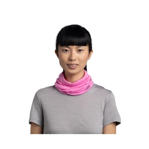Chusta Buff Lightweight Merino Wool Solid Fluor Fuchsia